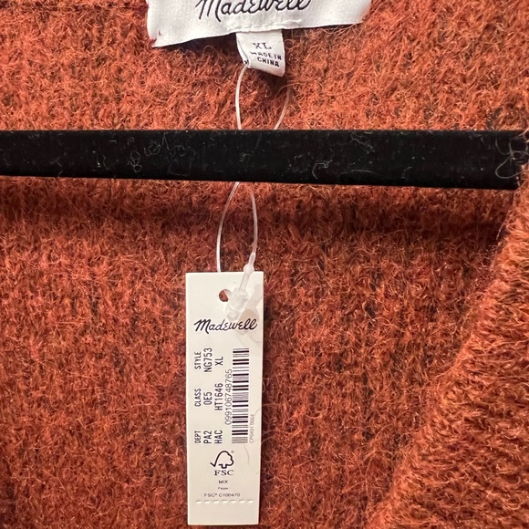 Madewell Rust Cardigan - Picture 2 of 3